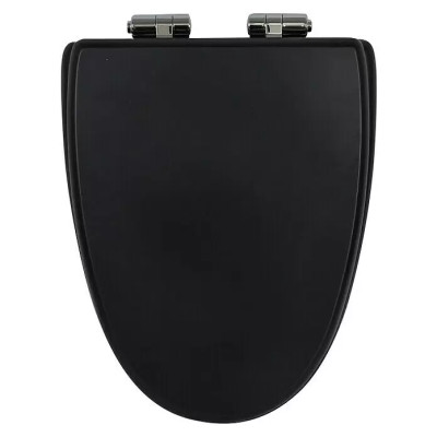 Záchodové sedátko Mistral, MDF, černé, s tlumeným zavíráním - N Záchodové sedátko Mistral, MDF, černé, s tlumeným zavíráním - N